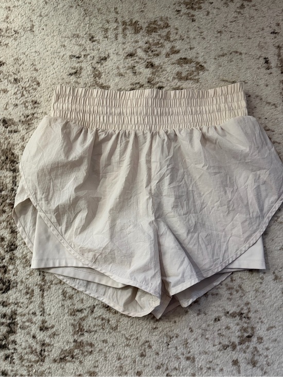all in motion Pants - all in motion Light Cream Athletic High-Waist Running Shorts